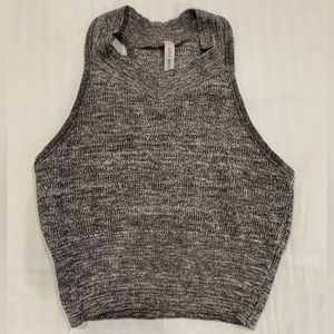 Gray Knit Scuba‎ Cropped Tank